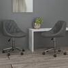 vidaXL Chaises &agrave; manger pivotantes lot de 2 gris similicuir