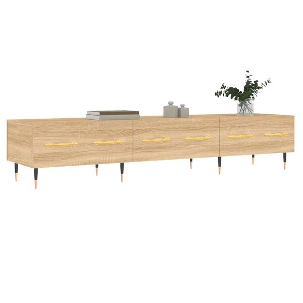 vidaXL Meuble TV ch&ecirc;ne sonoma 150x36x30 cm bois d'ing&eacute;nierie