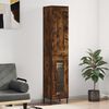vidaXL Buffet haut Ch&ecirc;ne fum&eacute; 34,5x34x180 cm Bois d'ing&eacute;nierie