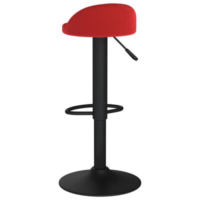 vidaXL Tabourets de bar lot de 2 rouge bordeaux velours