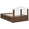 vidaXL Cadre de lit Ch&ecirc;ne brun 120 x 190 cm Pin massif