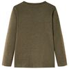 T-shirt enfants manches longues kaki m&eacute;lang&eacute; 116
