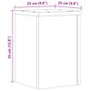 vidaXL Supports pour plantes 2 pcs ch&ecirc;ne fum&eacute; bois d'ing&eacute;nierie
