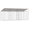 vidaXL Cage pour chien avec toit Argent&eacute; 600 x 200 x 256 cm