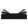 vidaXL Chaises longues de jardin table &agrave; th&eacute; 3 pcs R&eacute;sine tress&eacute;e Noir