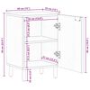 vidaXL Meuble de Lavabo de Salle de Bain avec porte Bois d'ing&eacute;nierie