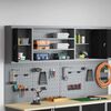 vidaXL Armoire &agrave; outils avec &eacute;tag&egrave;re Noir et gris 50 x 20 x 55 cm