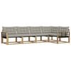 vidaXL Ensemble de canap&eacute;s d'ext&eacute;rieur 5 pc Blanc et gris clair