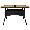 vidaXL Ensemble à Manger de jardin 9pcs poly rotin et acacia noir
