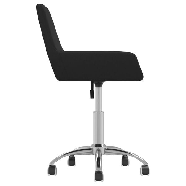 vidaXL Chaise pivotante de bureau Noir Tissu
