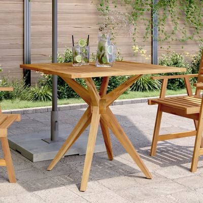 vidaXL Table de jardin carrée 85x85x75 cm bois d'acacia solide