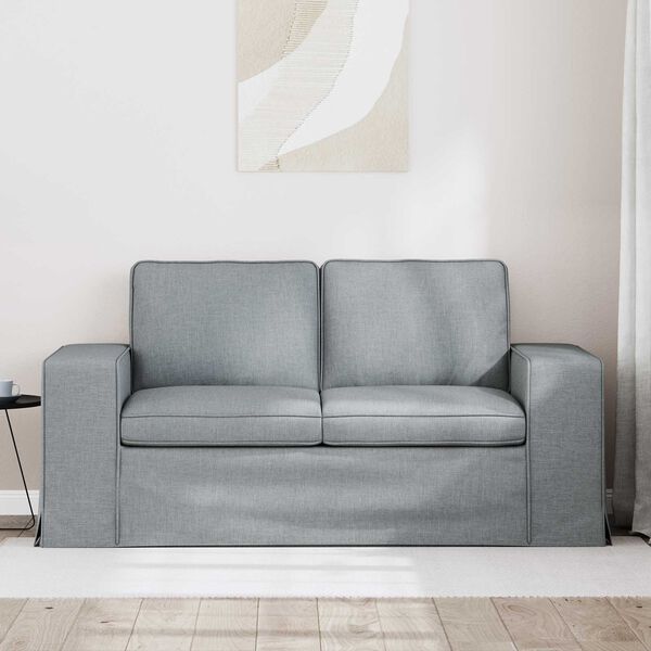 vidaXL Canap&eacute; 120cm Gris clair M&eacute;tал