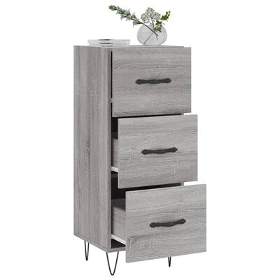 vidaXL Buffet Sonoma gris 34,5x34x90 cm Bois d'ingénierie