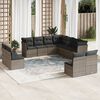 vidaXL Salon de jardin 11 pcs avec coussins gris r&eacute;sine tress&eacute;e