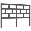 vidaXL T&ecirc;te de lit Gris 156x4x100 cm Bois massif de pin