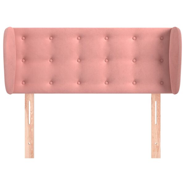 vidaXL T&ecirc;te de lit avec oreilles Rose 103x23x78/88 cm Velours