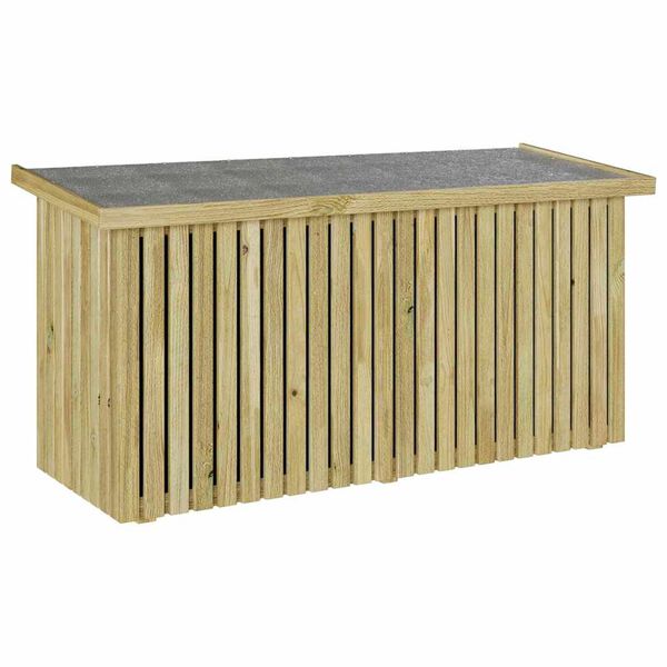 vidaXL Bo&icirc;te de Rangement de Jardin Naturel 119 x 44 x 58,5 cm