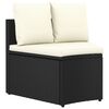 vidaXL Salon de jardin 5 pcs avec coussins R&eacute;sine tress&eacute;e Noir