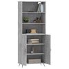 vidaXL Buffet haut Gris b&eacute;ton 69,5x34x180 cm Bois d'ing&eacute;nierie