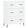 vidaXL Buffet haut Blanc 69,5x34x180 cm Bois d'ing&eacute;nierie