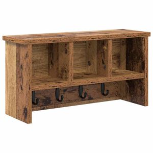 vidaXL Porte-manteau mural Montage mural Bois ancien 50 x 16 x 26 cm