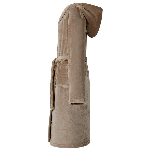 vidaXL Peignoir avec capuche Camel s Flanelle