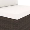 vidaXL Salon de jardin 3 pcs R&eacute;sine tress&eacute;e Marron