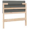 vidaXL T&ecirc;te de lit capitonn&eacute;e Marron et gris clair 80 cm Pin massif