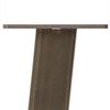 vidaXL Pieds de table console 4 pi&egrave;ces Acier naturel 72 cm Acier