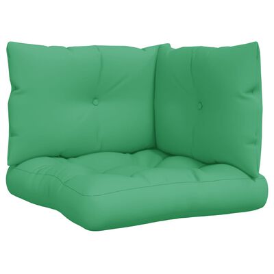 vidaXL Coussins de palette lot de 3 vert tissu