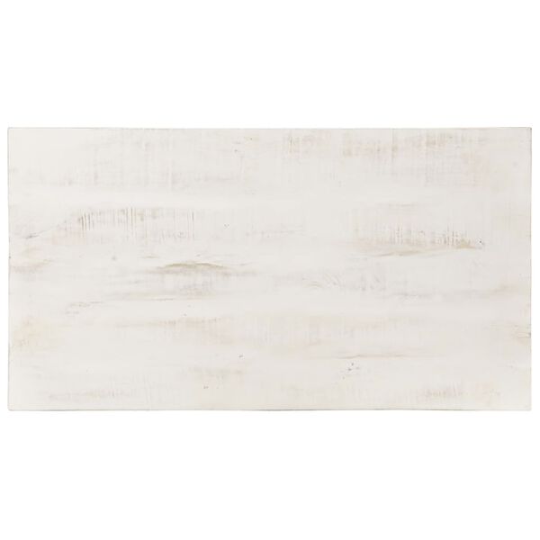 vidaXL Table basse Blanc 110x60x45 cm Bois de manguier massif
