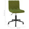 vidaXL Chaises pivotantes &agrave; manger lot de 2 vert clair velours