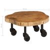 vidaXL Table basse bois d'acacia massif 60x55x25 cm