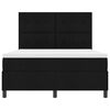 vidaXL Lit &agrave; ressorts avec matelas avec LED Noir 160 x 200 cm tissu