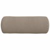 vidaXL Coussins d'accent 2 pcs Taupe Ø 25 x 70 cm Tissu en microfibre