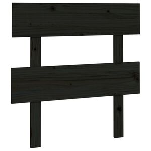 vidaXL T&ecirc;te de lit Noir 103,5x3x81 cm Bois massif de pin