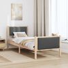 vidaXL Cadre de lit avec t&ecirc;te de lit Gris fonc&eacute; 80 x 200 cm tissu