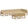 vidaXL Ensemble de canap&eacute;s d'ext&eacute;rieur 6 pc Blanc et Beige Polyester