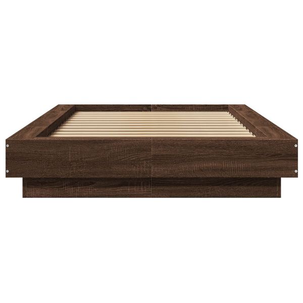 vidaXL Cadre de lit sans matelas ch&ecirc;ne marron 75x190 cm