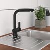 SCH&Uuml;TTE Mitigeur de cuisine avec bec extractible LONDON noir mat