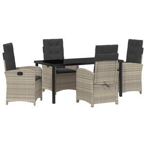 vidaXL Ensemble de salle &agrave; manger pour jardin 5 pcs Gris clair