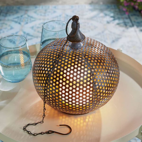 Luxform Lampe &agrave; LED orientale de jardin Damascus Bleu ancien