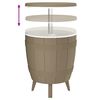 vidaXL Table &agrave; glaci&egrave;re 3 en 1 marron clair polypropyl&egrave;ne