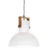 vidaXL Lampe suspendue industrielle 25 W Blanc Rond Manguier 52 cm E27