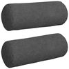 vidaXL Coussins d'accent 2 pcs Gris foncé Ø 15 x 40 cm