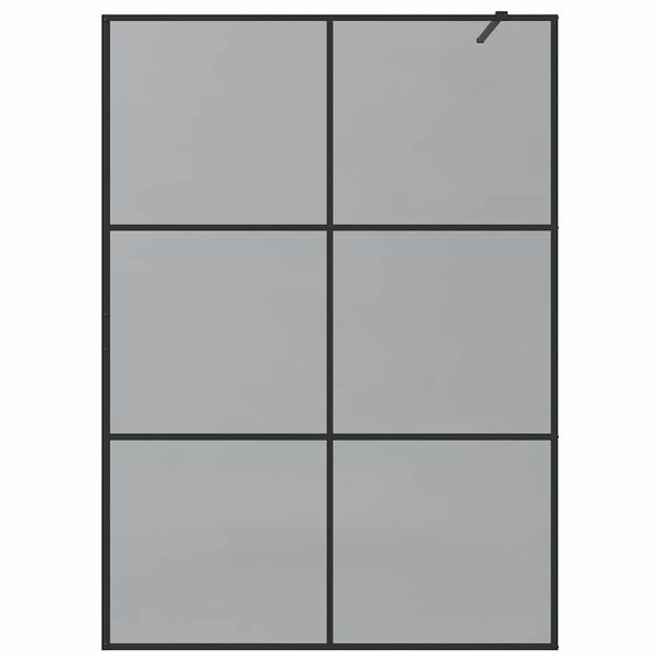 vidaXL Mur de Douche &agrave; L'Italienne Noir 140 x 195 cm verre tremp&eacute;
