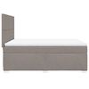 vidaXL Sommier &agrave; lattes de lit avec matelas Taupe 160x200 cm Tissu