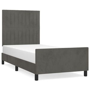 vidaXL Cadre de lit sans matelas gris fonc&eacute; 80x200 cm velours