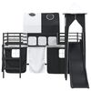 vidaXL Lit mezzanine pour enfants Noir 100 x 200 cm M&eacute;tал