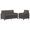 vidaXL Ensemble de Canap&eacute;s 2 pc Gris fonc&eacute; Tissu